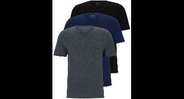 Hugo Boss T-shirt V-hals Classic 3-pack blauw-grijs-zwart